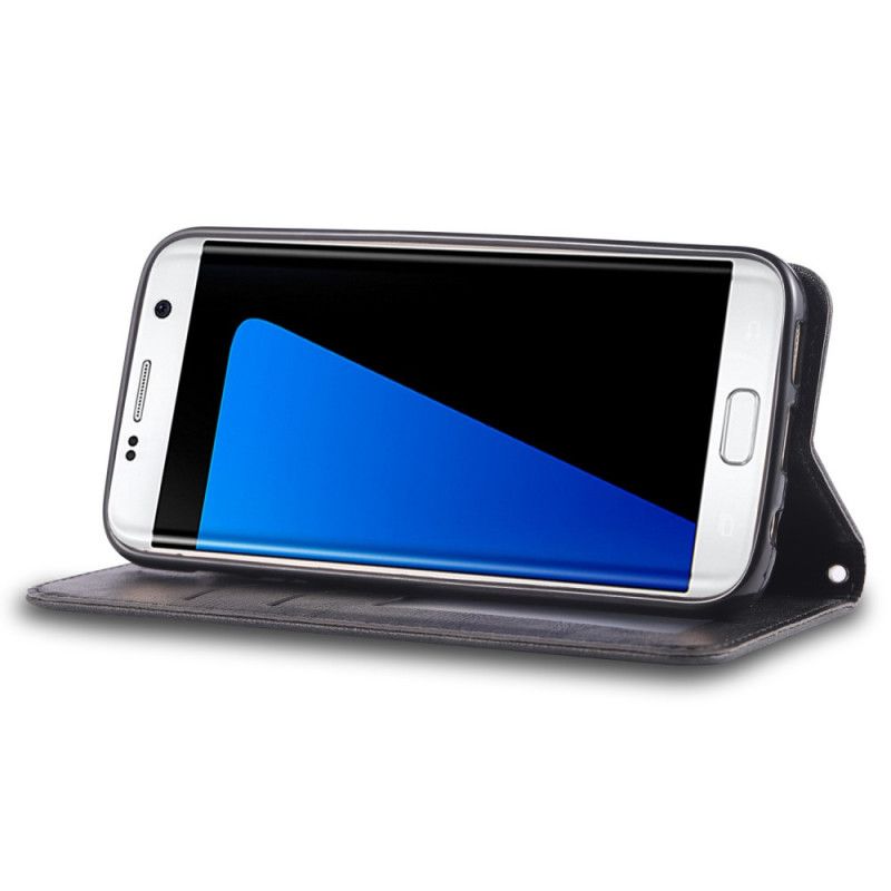 Folio Deksel for Samsung Galaxy S7 Svart Retro Azns