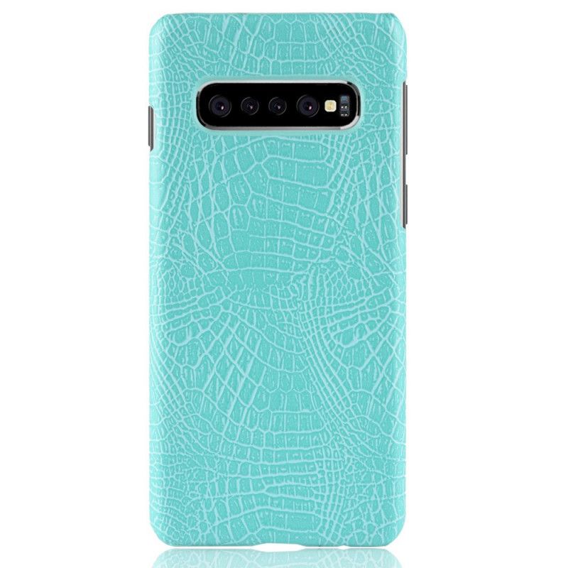 Deksel for Samsung Galaxy S10 5G Svart Krokodillehudeffekt