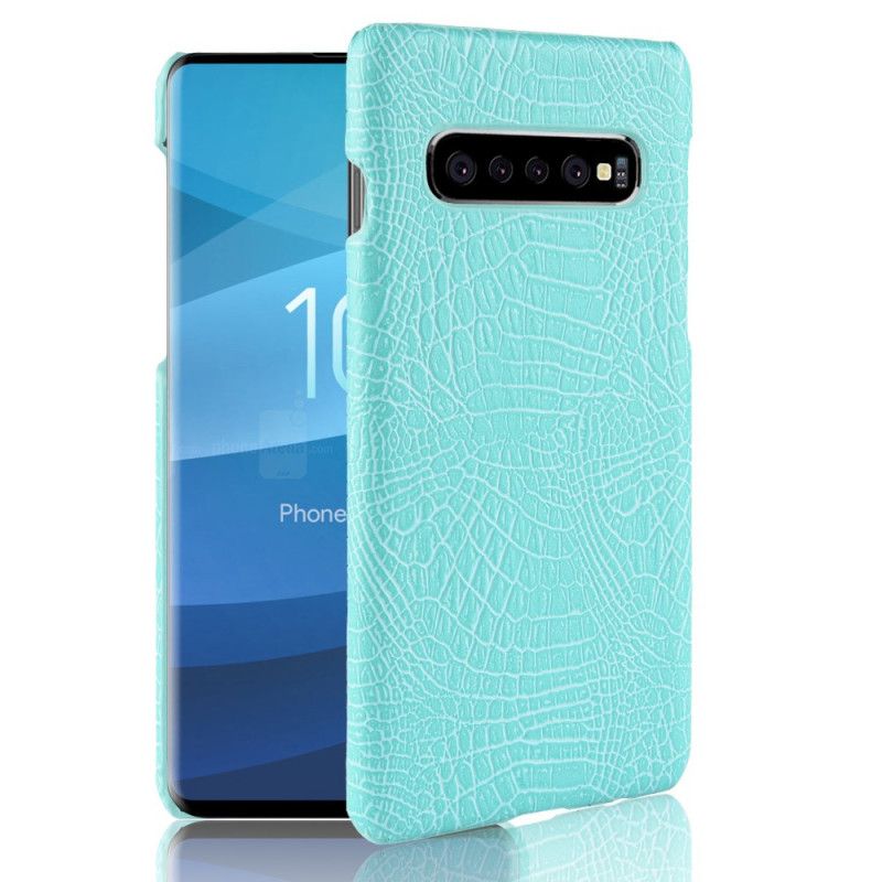 Deksel for Samsung Galaxy S10 5G Svart Krokodillehudeffekt