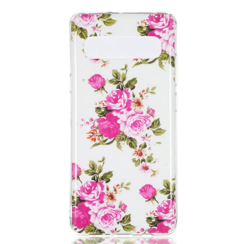 Deksel Samsung Galaxy S10 5G Fluorescerende Frihetsblomster Beskyttelse