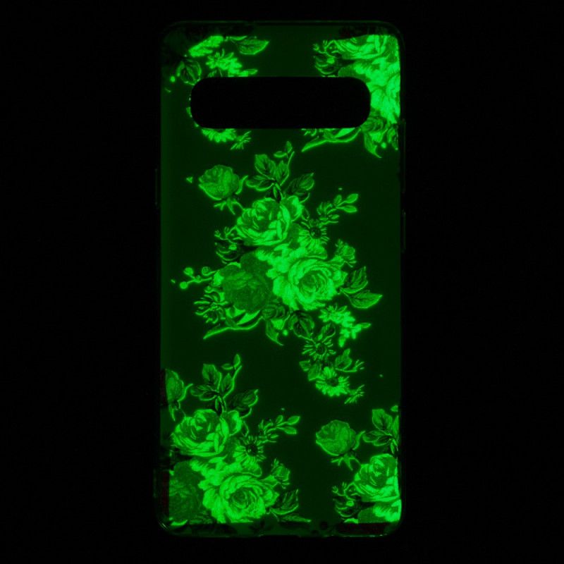 Deksel Samsung Galaxy S10 5G Fluorescerende Frihetsblomster Beskyttelse