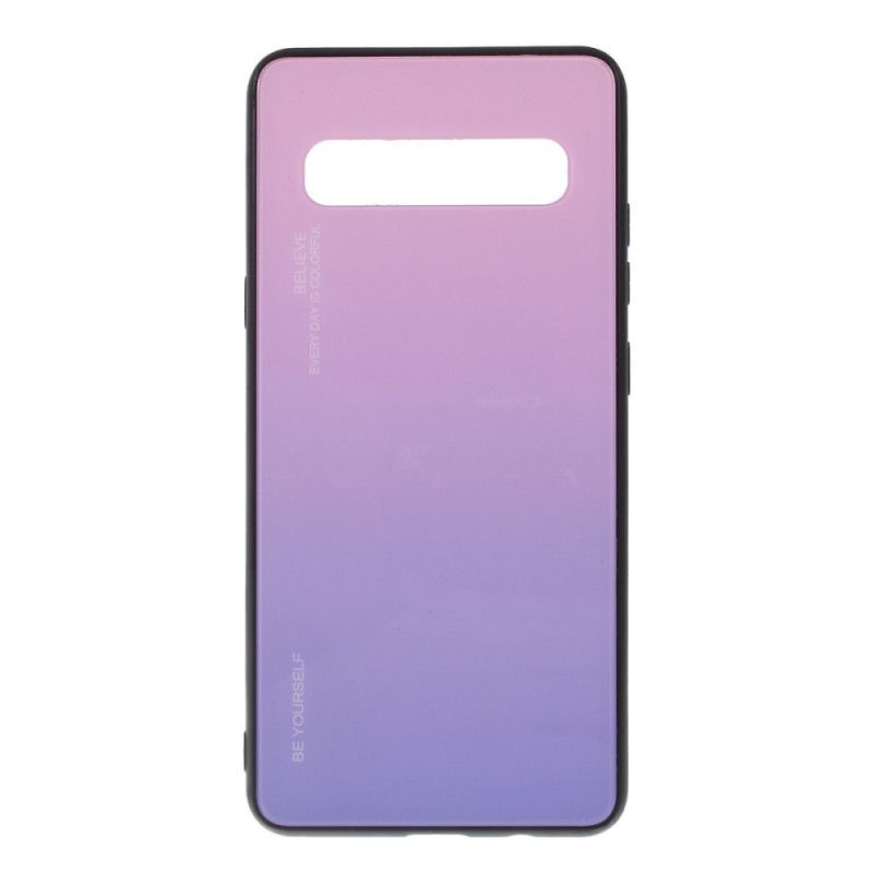 Deksel Samsung Galaxy S10 5G Rød Vær Deg Selv Herdet Glass