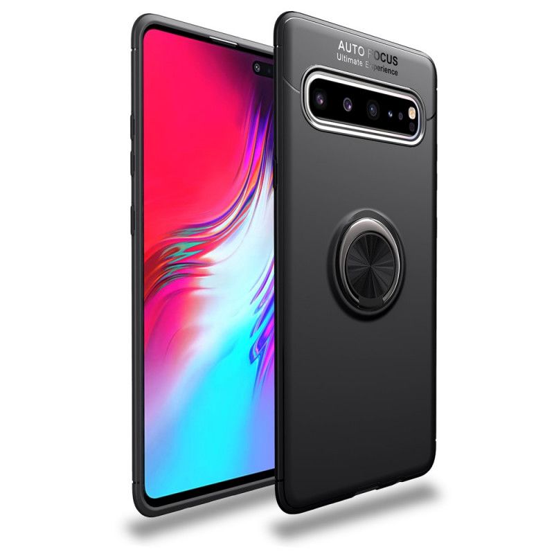 Deksel Samsung Galaxy S10 5G Svart Mobildeksel Lenuo Roterende Ring