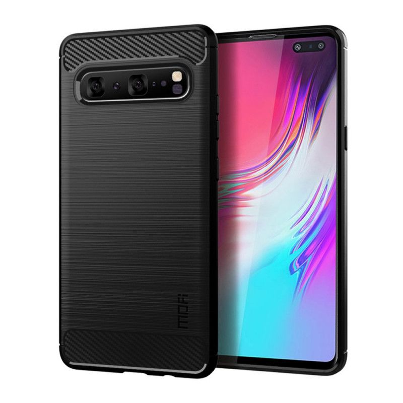 Deksel Samsung Galaxy S10 5G Svart Mofi Børstet Karbonfiber