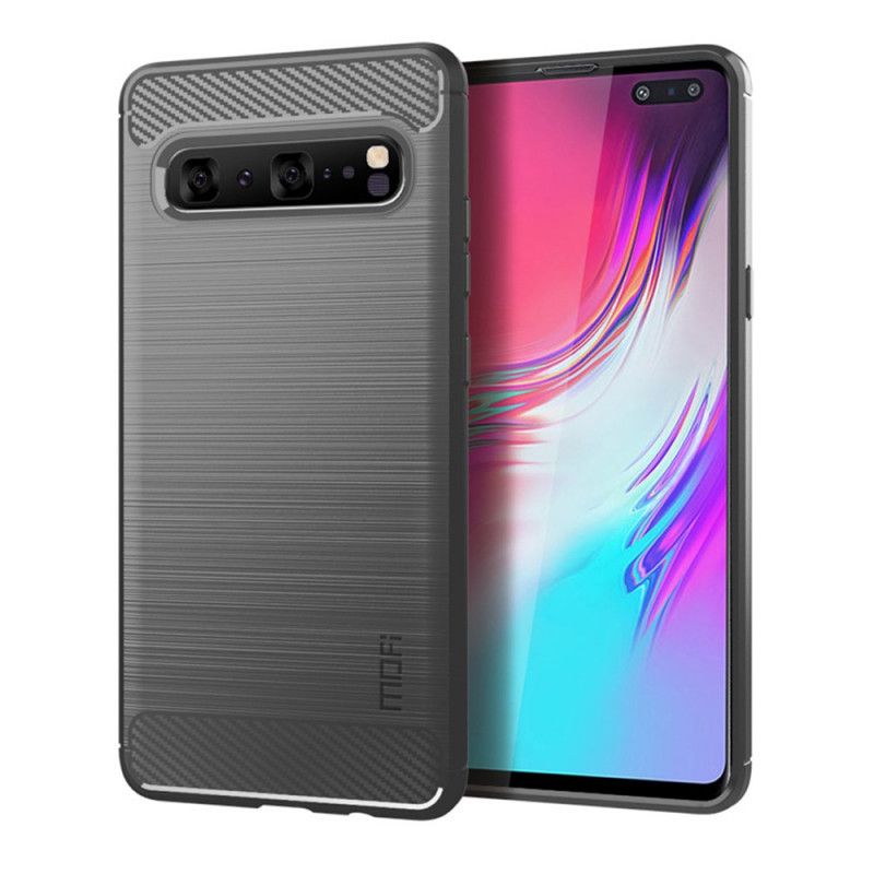 Deksel Samsung Galaxy S10 5G Svart Mofi Børstet Karbonfiber