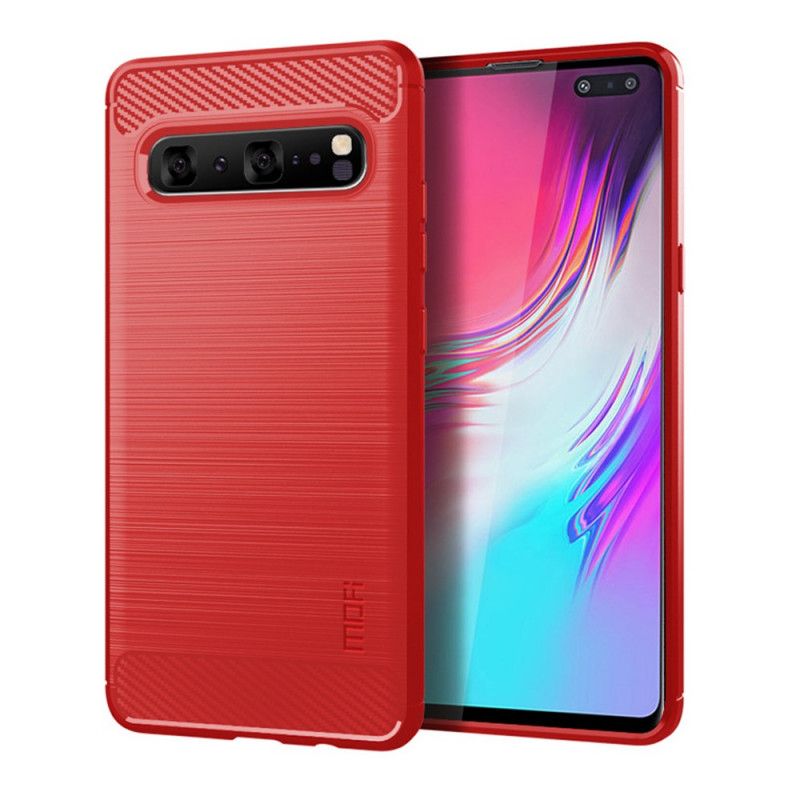 Deksel Samsung Galaxy S10 5G Svart Mofi Børstet Karbonfiber