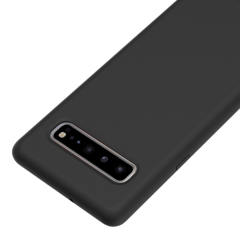 Deksel Samsung Galaxy S10 5G Svart Silikon Silkeaktig Beskyttelse