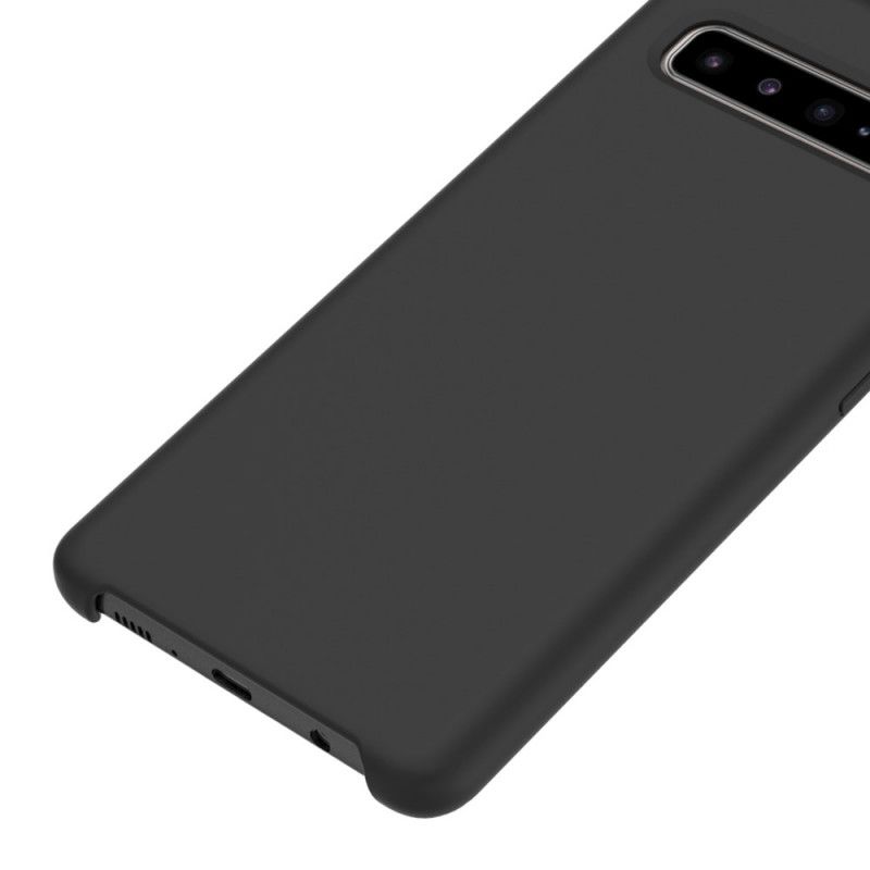 Deksel Samsung Galaxy S10 5G Svart Silikon Silkeaktig Beskyttelse