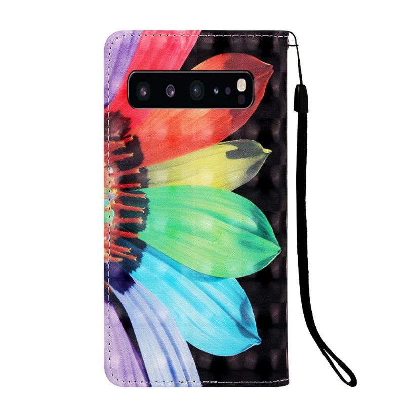 Folio Deksel for Samsung Galaxy S10 5G Intens Akvarellblomst