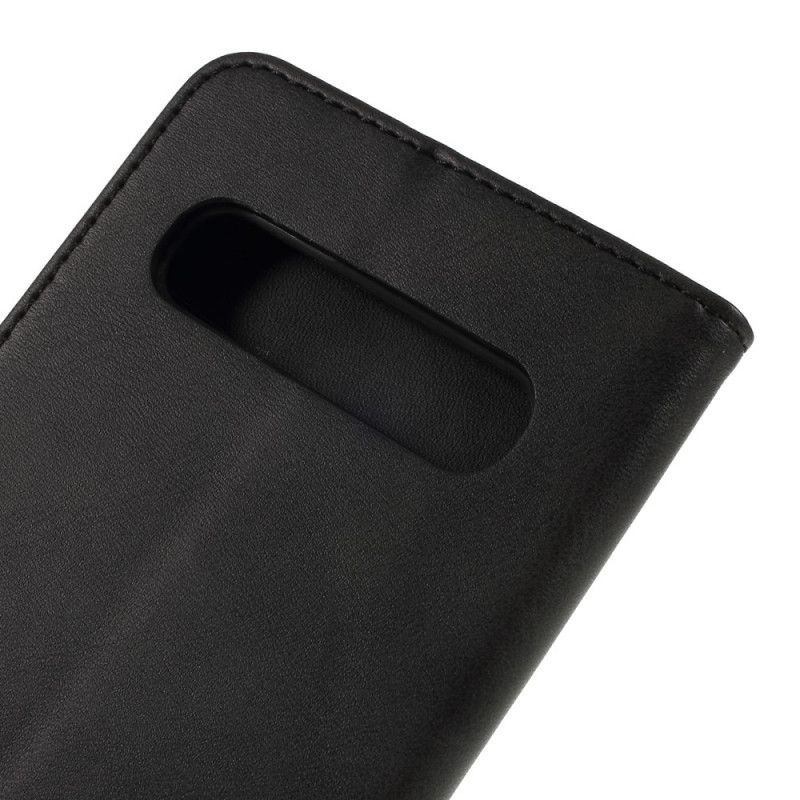 Folio Deksel for Samsung Galaxy S10 5G Svart Lc.Imeeke Skinneffekt