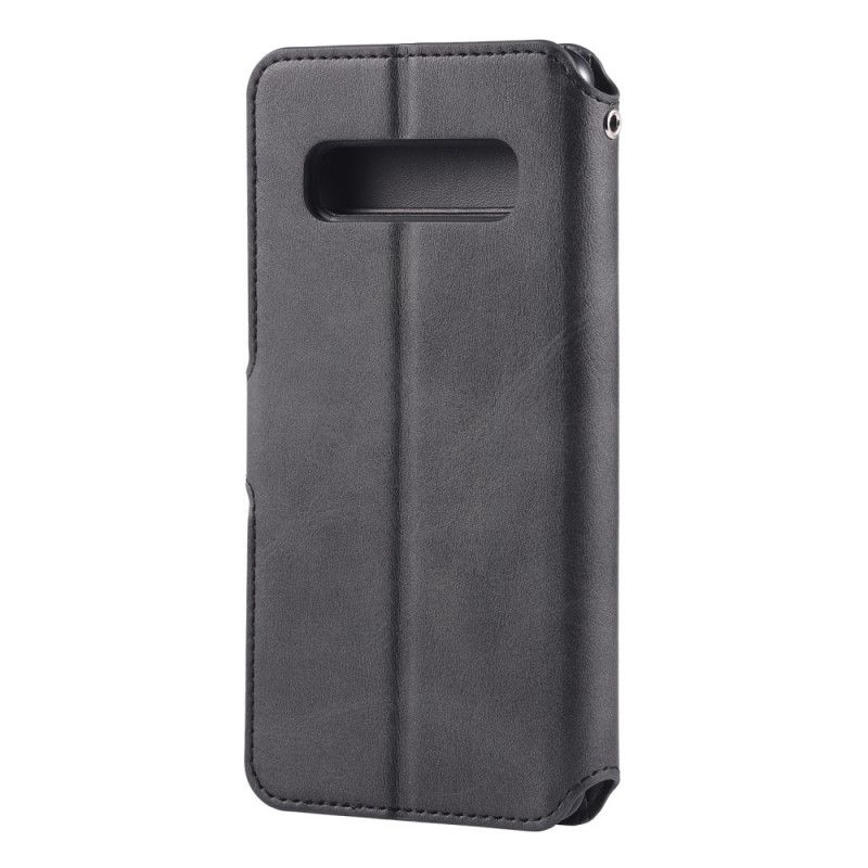 Folio Deksel for Samsung Galaxy S10 5G Svart Retro Azns