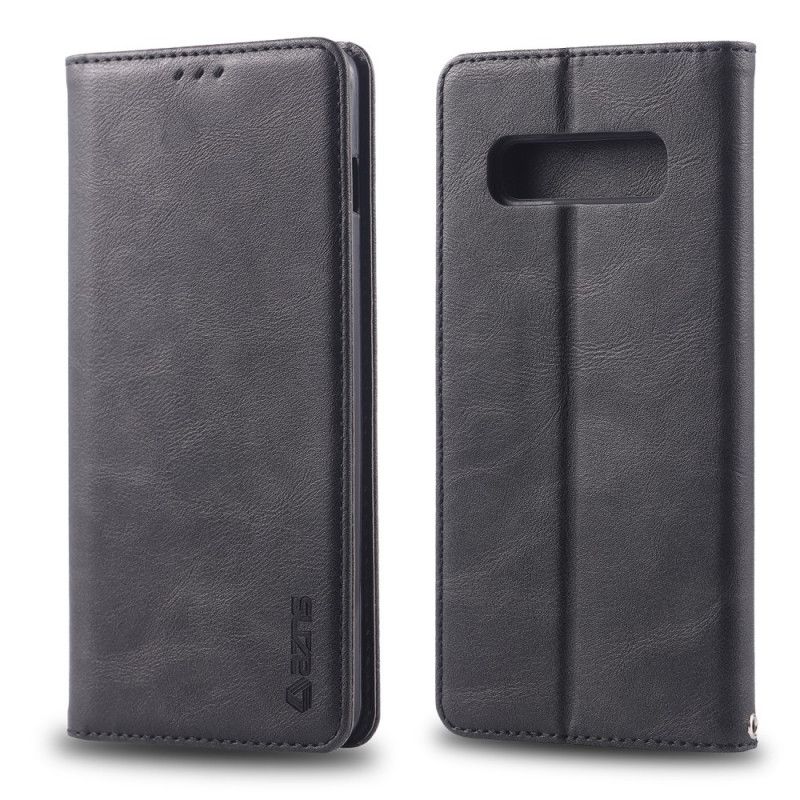 Folio Deksel for Samsung Galaxy S10 5G Svart Retro Azns