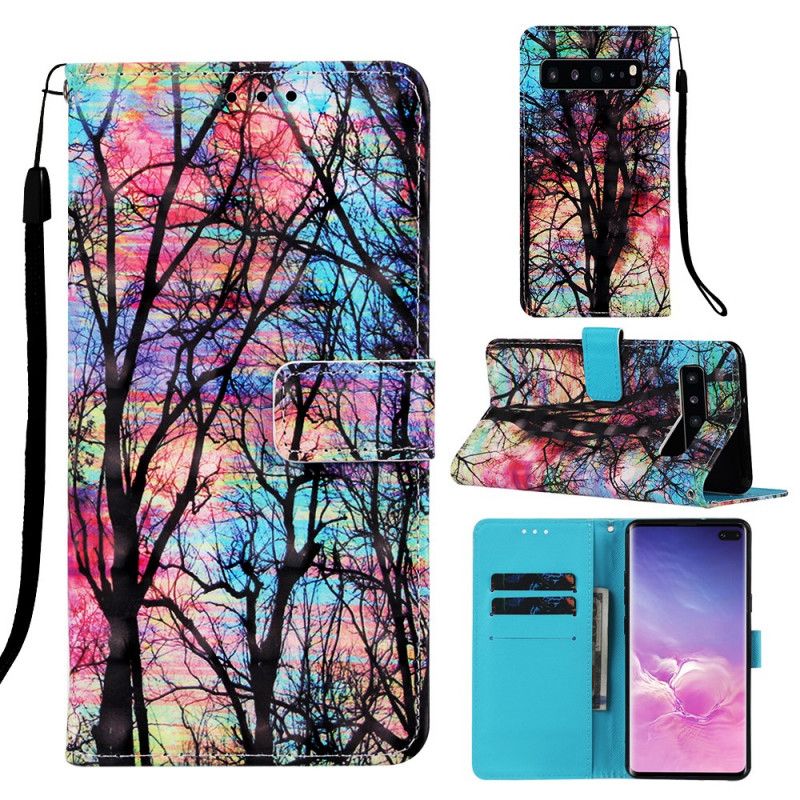 Folio Deksel Samsung Galaxy S10 5G Farget Skog