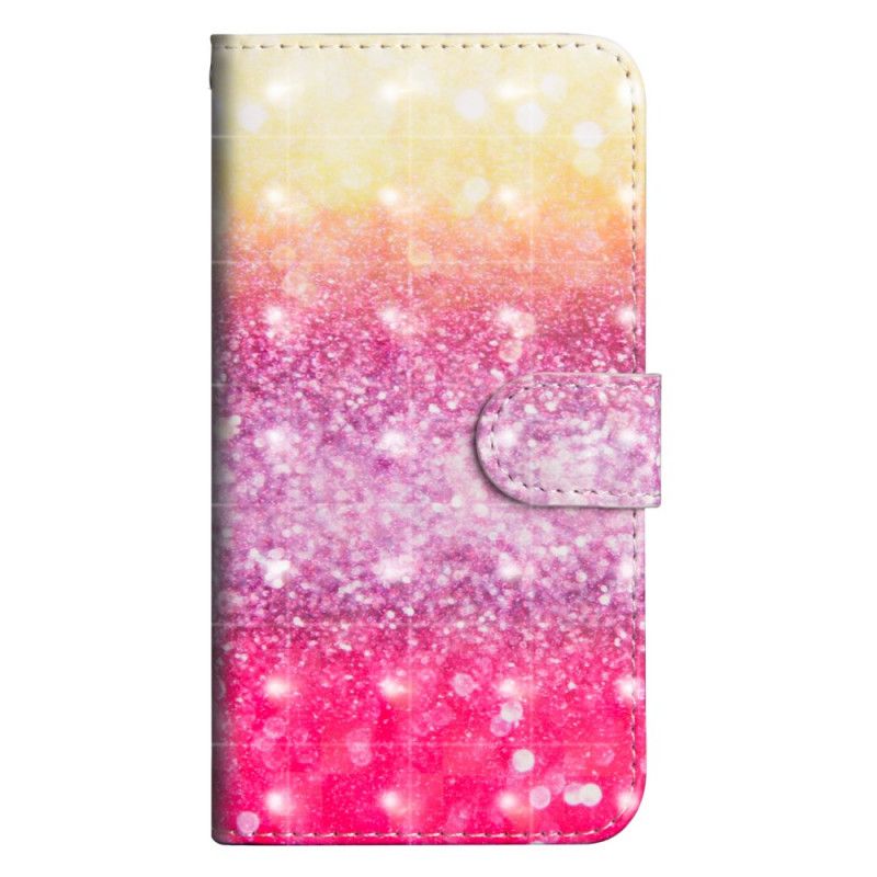 Folio Deksel Samsung Galaxy S10 5G Gradient Magenta Glitter