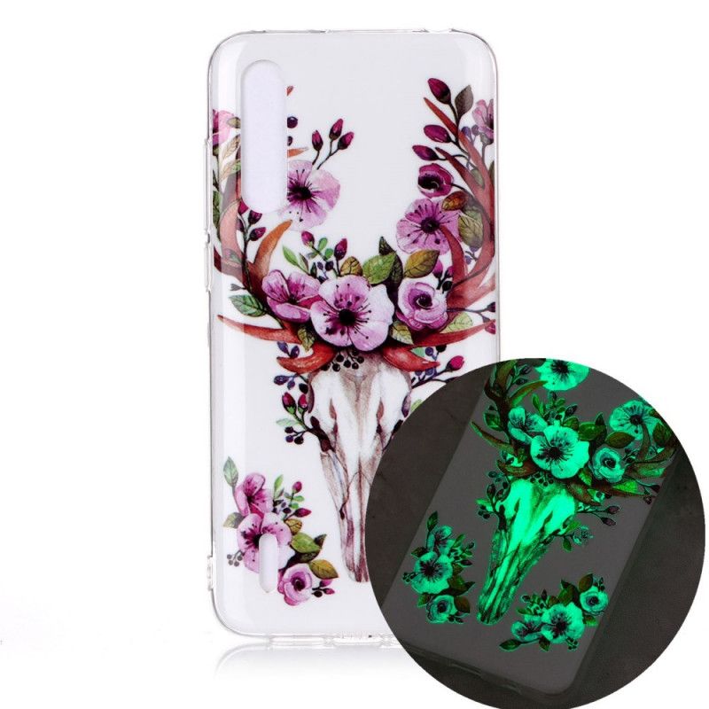 Deksel Xiaomi Mi A3 Fluorescerende Blomsterelg Anti-fall