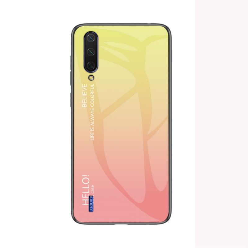 Deksel Xiaomi Mi A3 Hvit Hei Herdet Glass Anti-fall