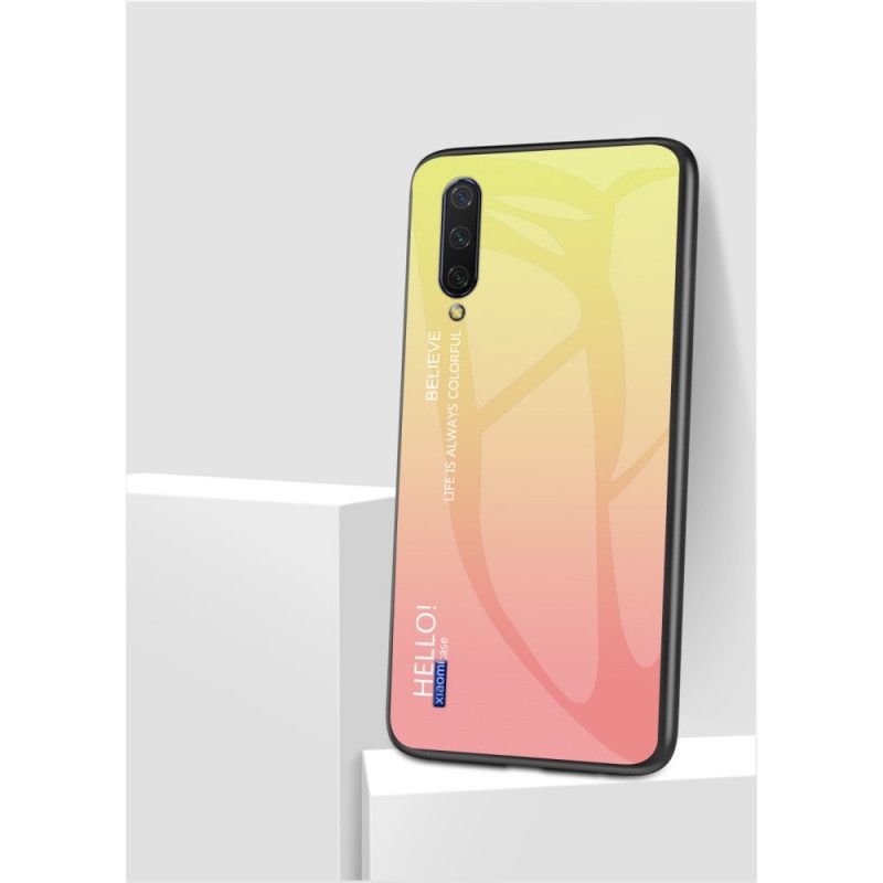 Deksel Xiaomi Mi A3 Hvit Hei Herdet Glass Anti-fall