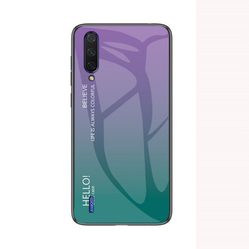 Deksel Xiaomi Mi A3 Hvit Hei Herdet Glass Anti-fall