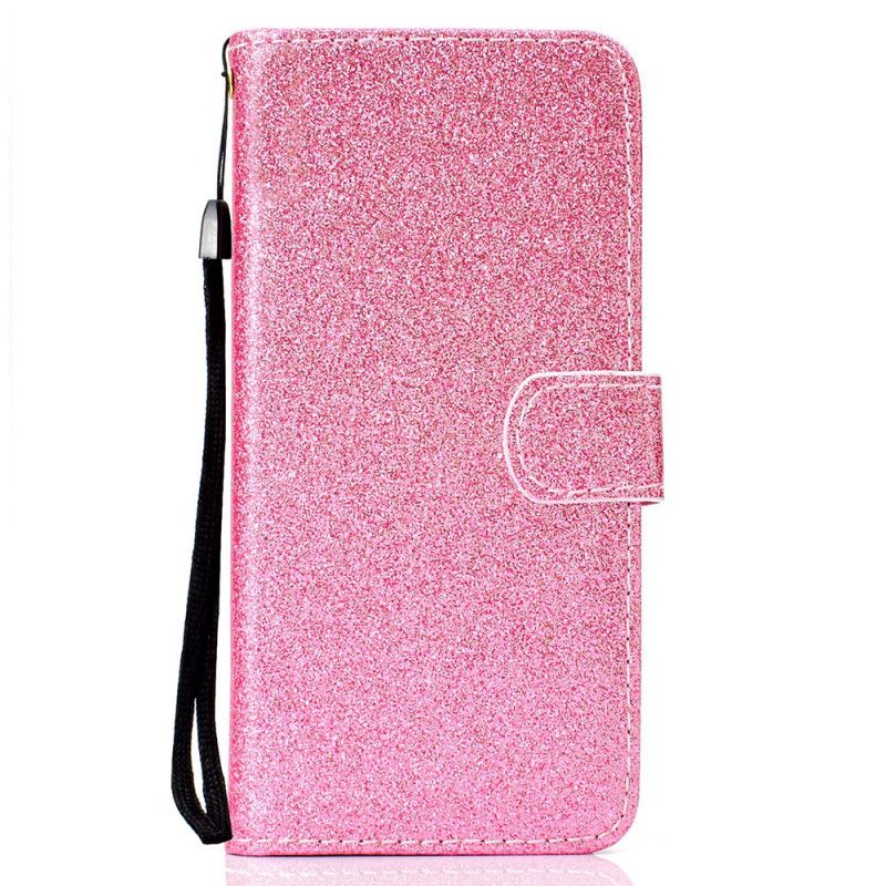 Folio Deksel Xiaomi Mi A3 Magenta Glitter Beskyttelse