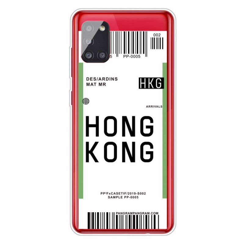 Deksel for Samsung Galaxy A51 Ombordstigningskort Til Hong Kong