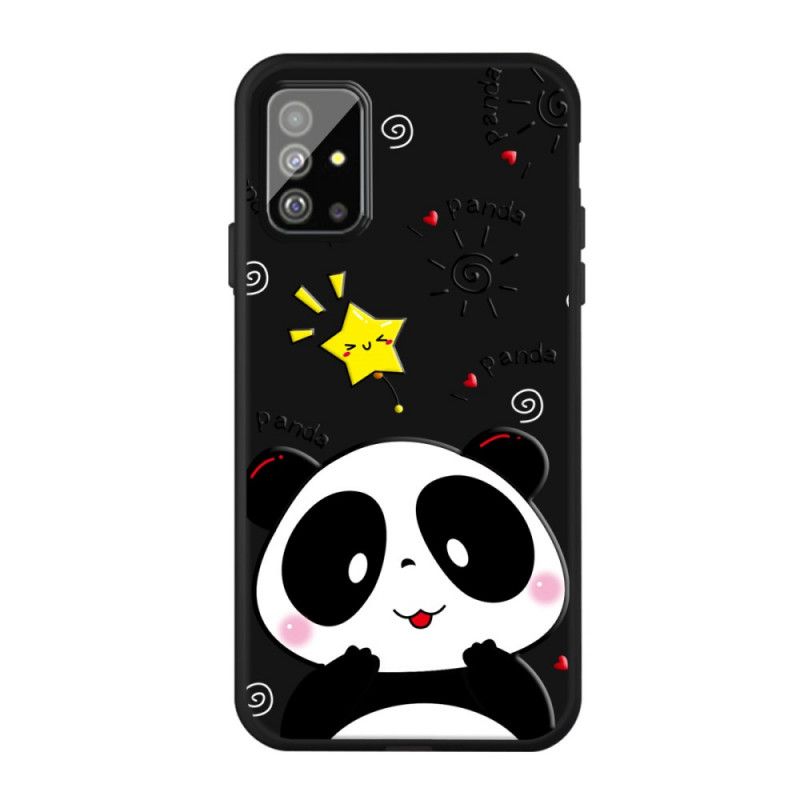 Deksel for Samsung Galaxy A51 Panda-Stjerne