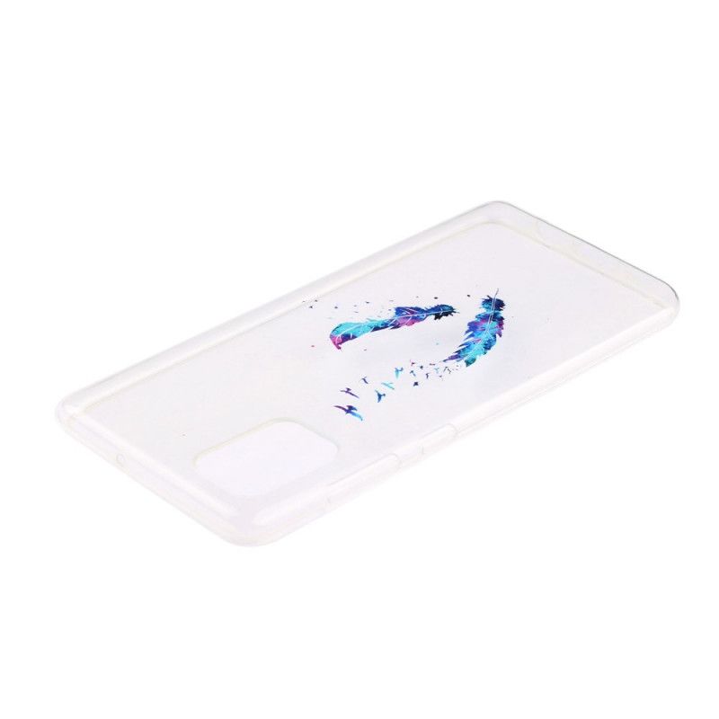 Deksel Samsung Galaxy A51 Mobildeksel transparente Fjær