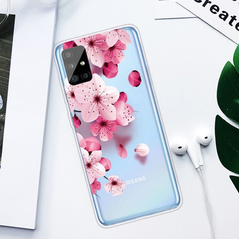 Deksel Samsung Galaxy A51 Små Rosa Blomster Beskyttelse