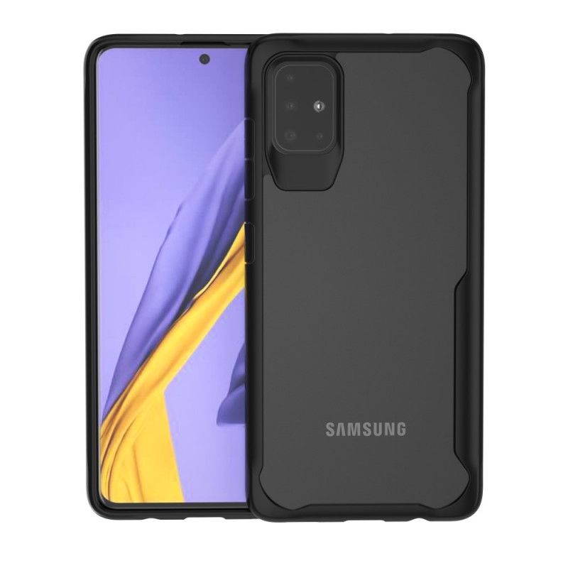 Deksel Samsung Galaxy A51 Svart Mobildeksel Hybridfasede Kanter