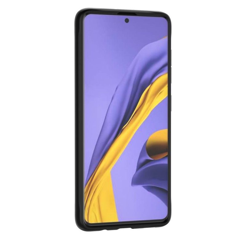 Deksel Samsung Galaxy A51 Svart Mobildeksel Hybridfasede Kanter