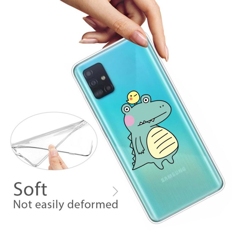 Deksel Samsung Galaxy A51 Tegneserie Dinosaur