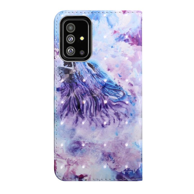 Folio Deksel for Samsung Galaxy A51 Akvarellulv