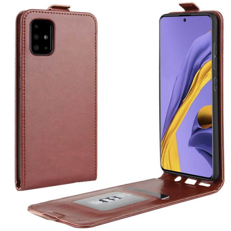 Folio Deksel for Samsung Galaxy A51 Svart Sammenleggbar Skinneffekt