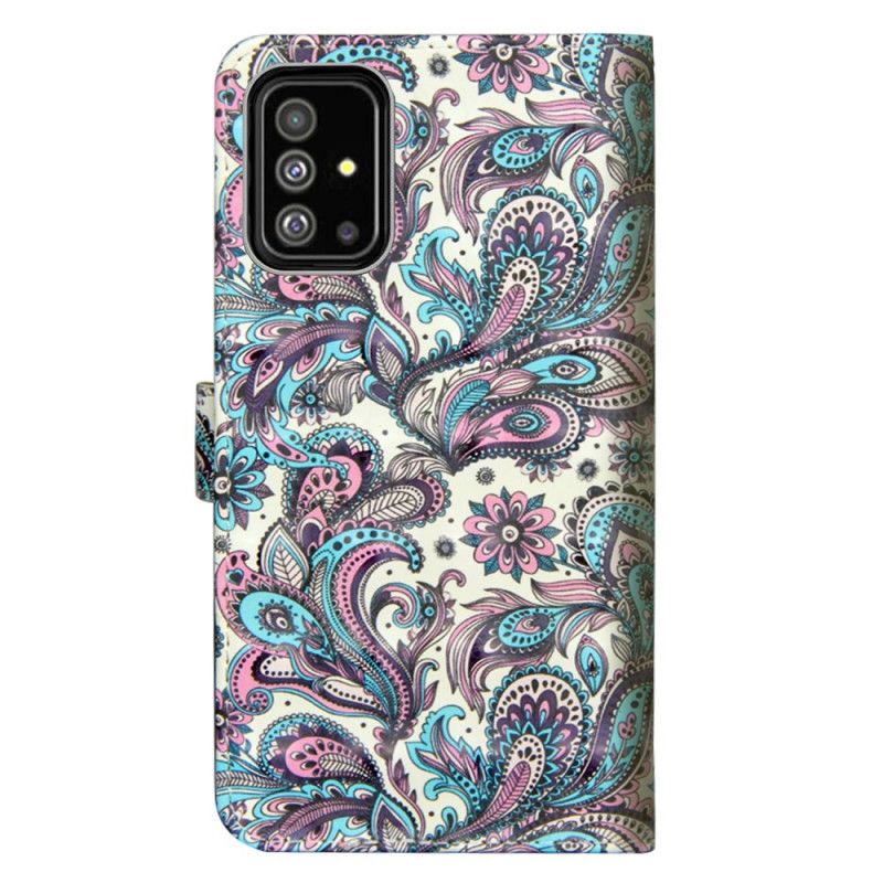 Folio Deksel Samsung Galaxy A51 Mønstrede Blomster