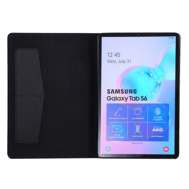 Etui Samsung Galaxy Tab S6 Svart Stoff Anti-fall