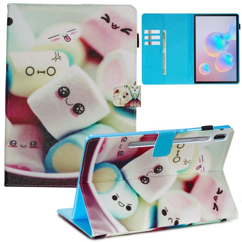 Folio Deksel Samsung Galaxy Tab S6 Morsomme Marshmallows