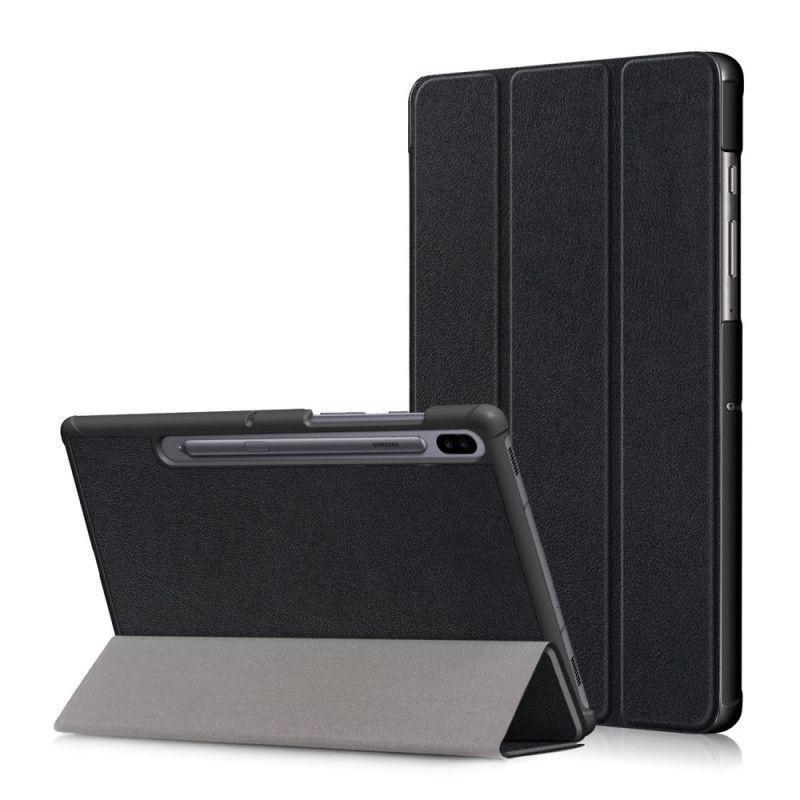 Smart Veske Samsung Galaxy Tab S6 Svart Tri Fold Pennholder