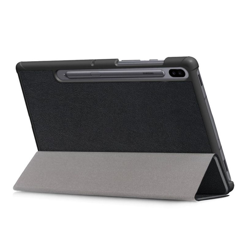 Smart Veske Samsung Galaxy Tab S6 Svart Tri Fold Pennholder