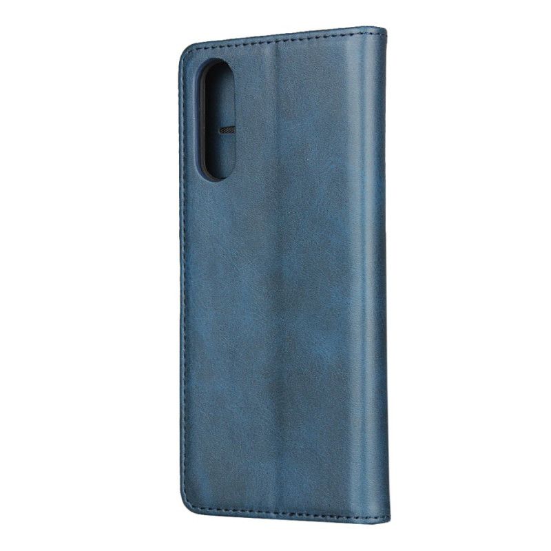 Folio Deksel Sony Xperia 10 II Svart Elegant Delt Skinn