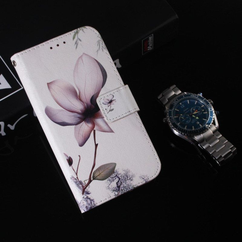 Folio Deksel Til Honor Magic 5 Lite Med Kjede Strappy Rose Flower