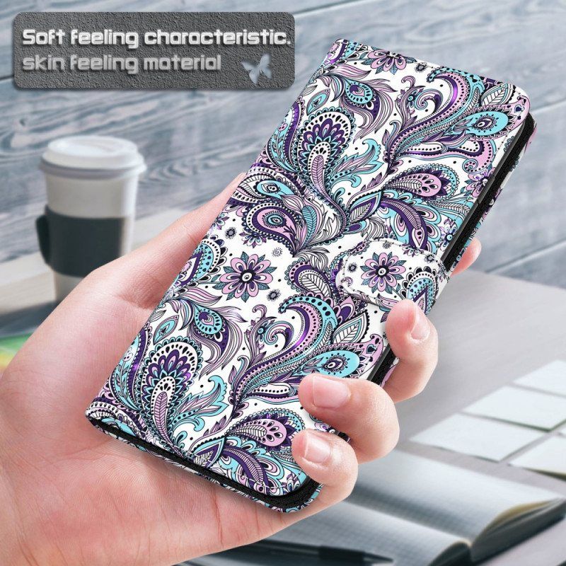 Folio Deksel Til Moto E40 / E30 / E20 Paisley