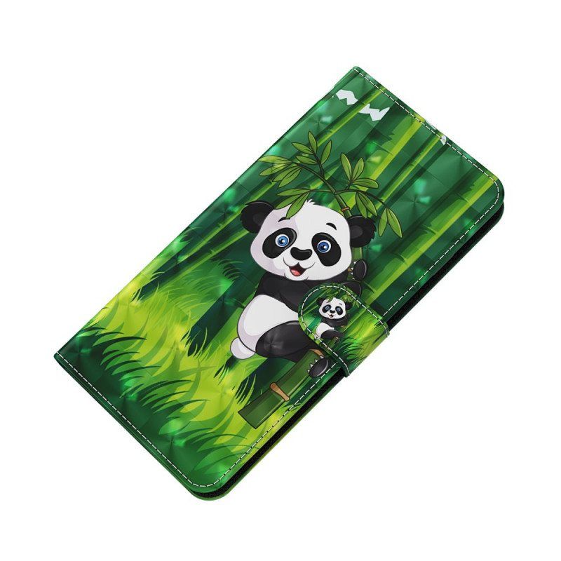 Folio Deksel Til Moto G71 5G Panda Og Bambus