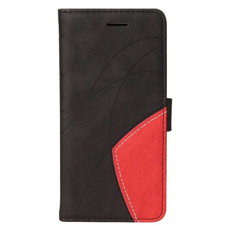 Folio Deksel Til OnePlus Nord 2T 5G Bicolor Kt Leather Series Med Stroppkortholder