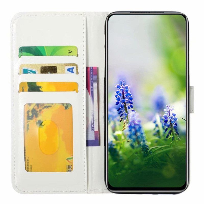 Folio Deksel Til Oppo Reno 8 Med Kjede Stropp Liberty Flowers