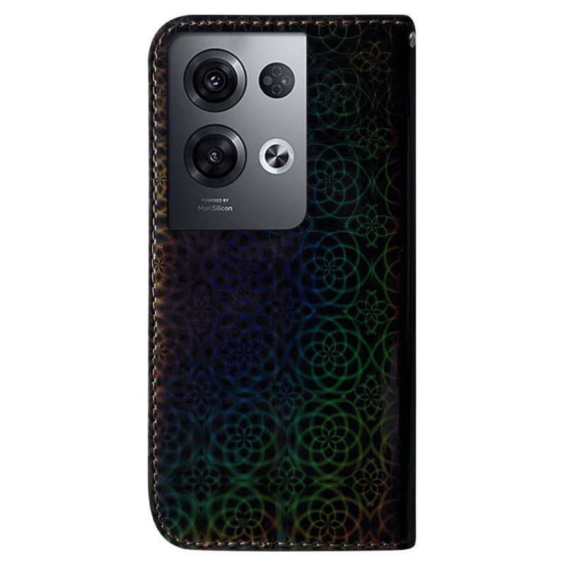 Folio Deksel Til Oppo Reno 8 Pro Disco-stil