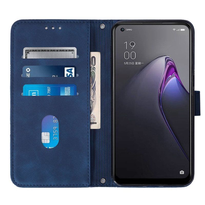 Folio Deksel Til Oppo Reno 8 Pro Trekanter Med Skulderstropp