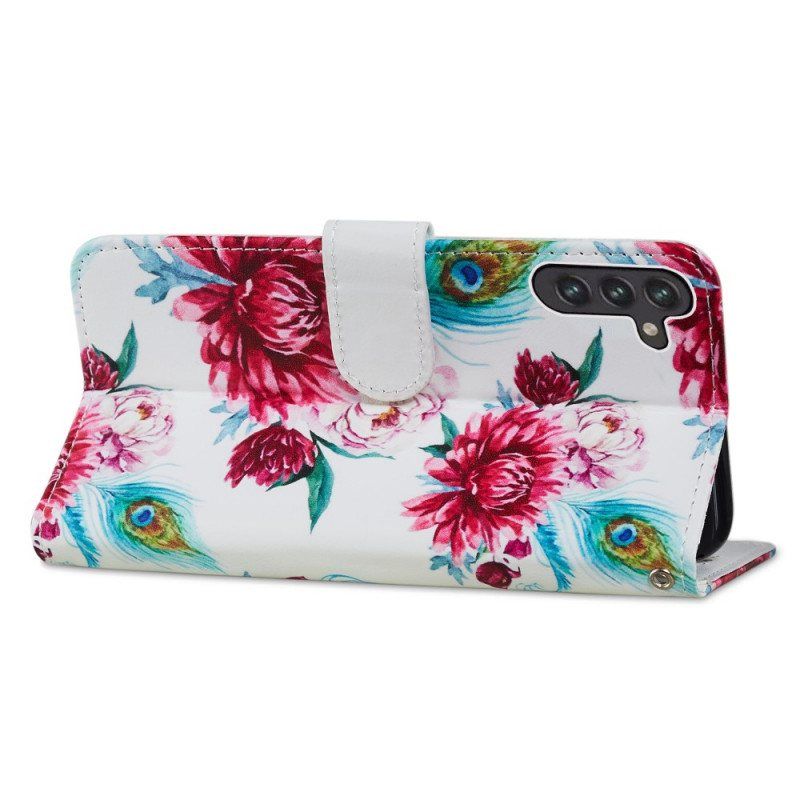 Folio Deksel Til Samsung Galaxy A13 5G / A04s Intense Blomster