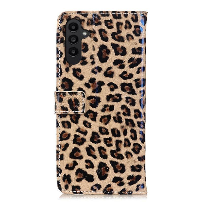 Folio Deksel Til Samsung Galaxy A14 / A14 5G Leopardhudeffekt