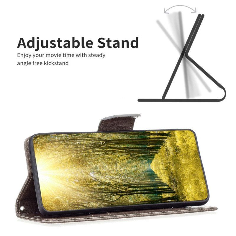 Folio Deksel Til Samsung Galaxy A14 / A14 5G Med Kjede Strappy Med Sommerfugler