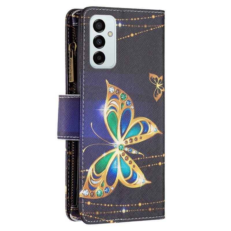 Folio Deksel Til Samsung Galaxy M23 5G Butterflies Myntpung Og Snor