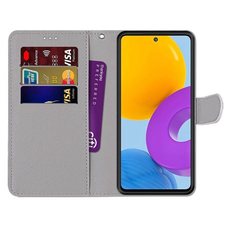 Folio Deksel Til Samsung Galaxy M52 5G Cat Daydream